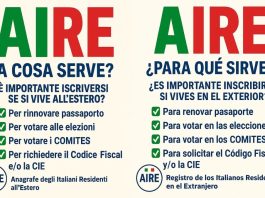 Infografía sobre la importancia de inscribirse en el AIRE para italianos que viven en el extranjero