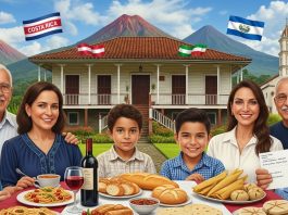 La familia de los descendientes Italianos